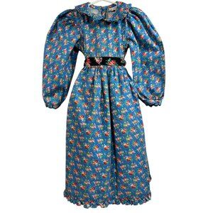 Vintage Mousefeathers Prairie Dress Girls 6 Floral Cottagecore Cotton 1980s